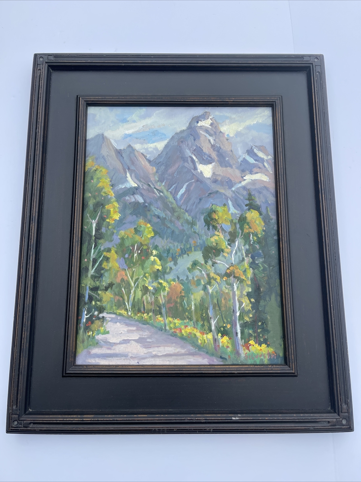 American Impressionism Painting Masterful California Silvio Silvestri Mountains