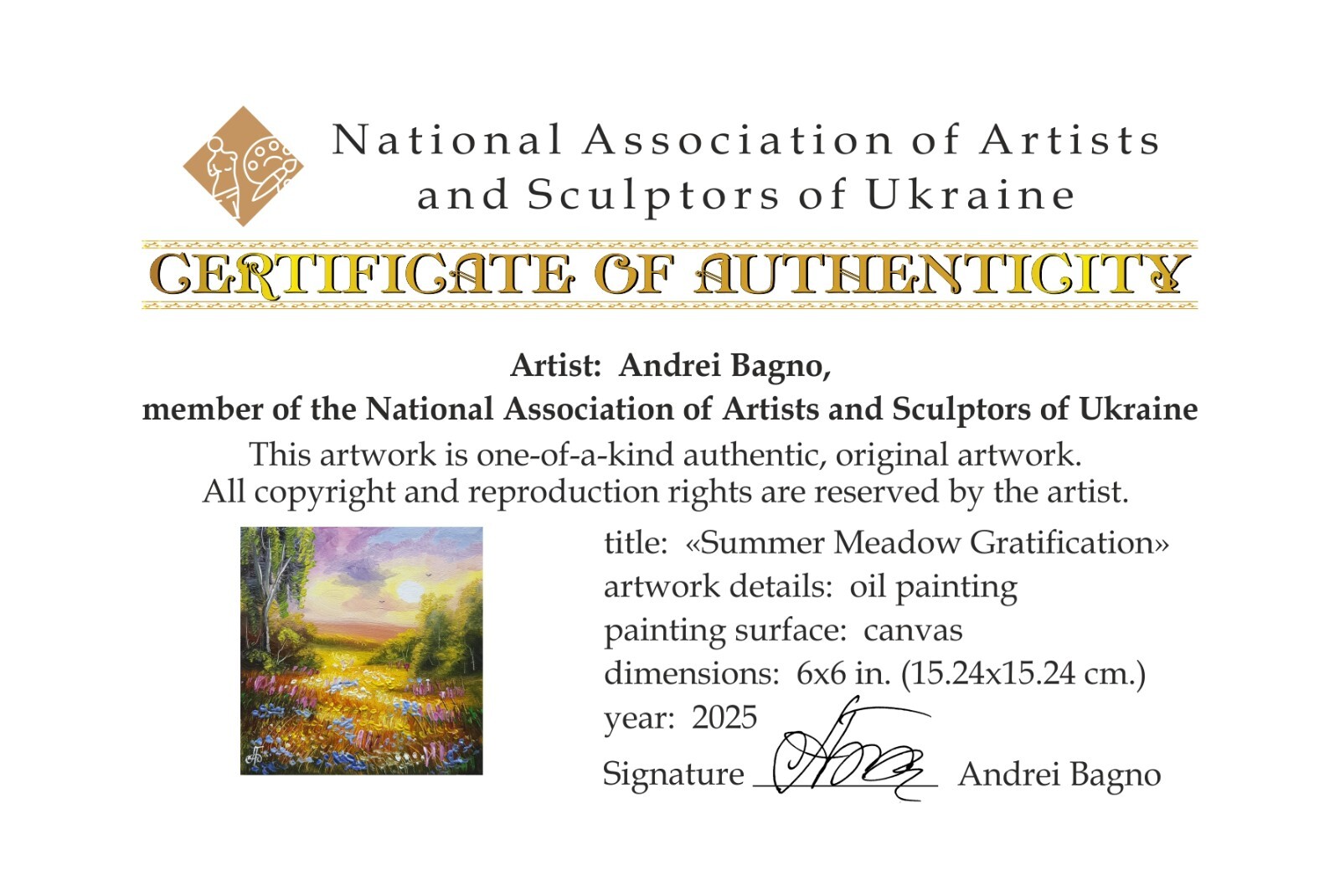 Landscape Original Hand Painted Home Decor Wall Art Gift Summer Ukrainian Artist