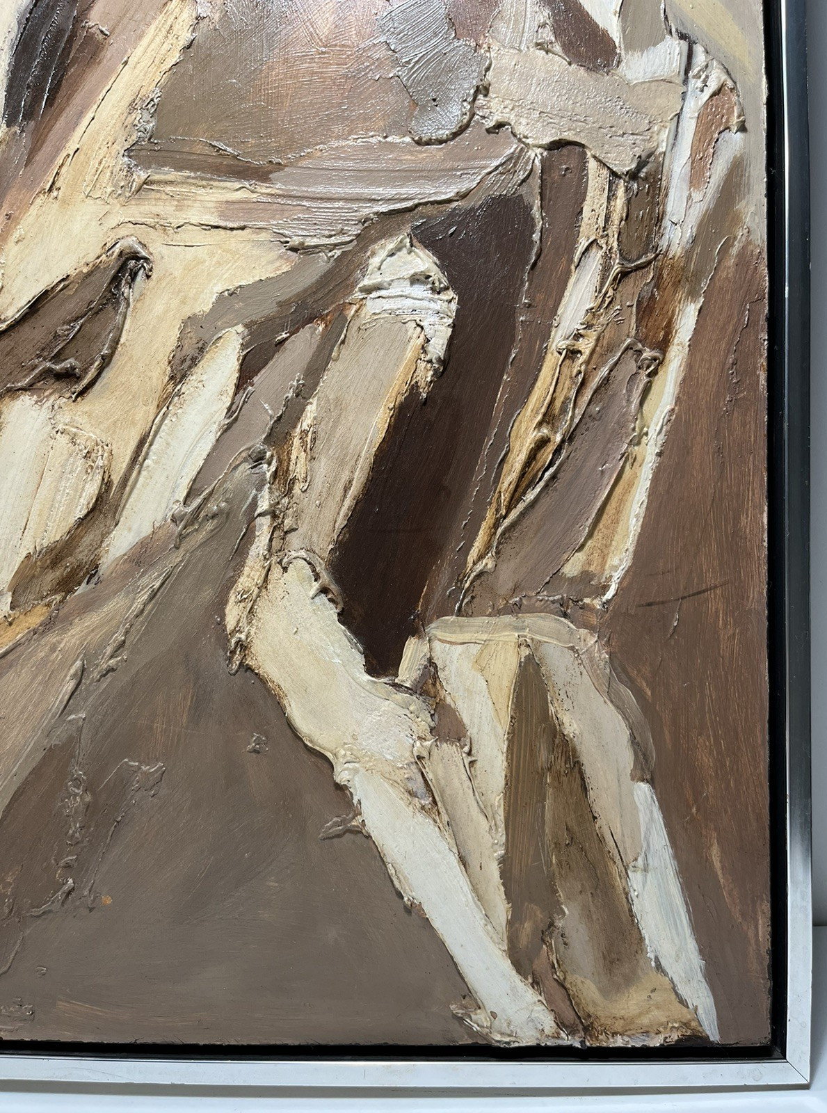 KLEIN ABSTRACT EXPRESSIONIST MID CENTURY MODERN MCM MODERNISM VINTAGE PAINTING