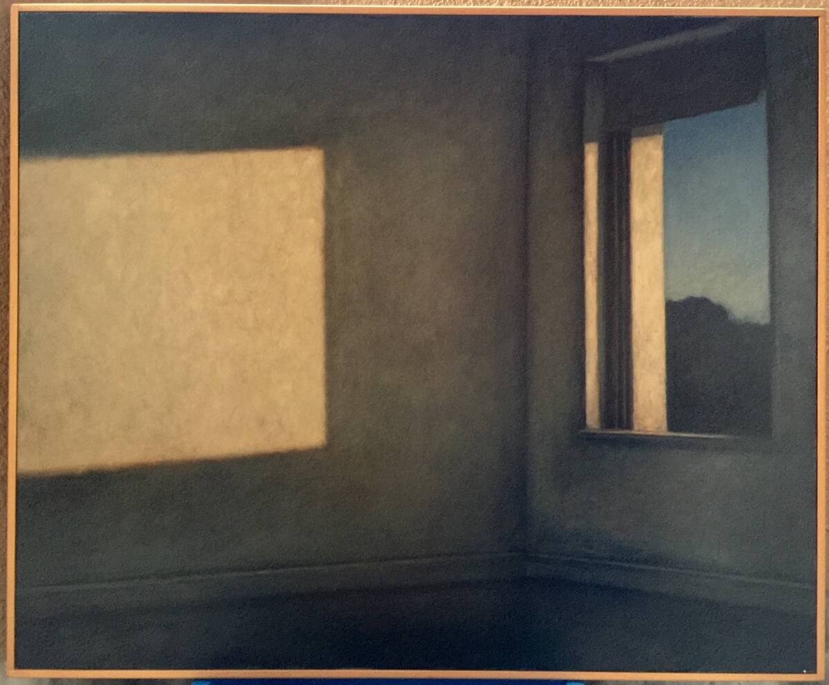 Mark Beck 1993 Original Oil on Canvas Painting «Light on a Wall» Signed Framed