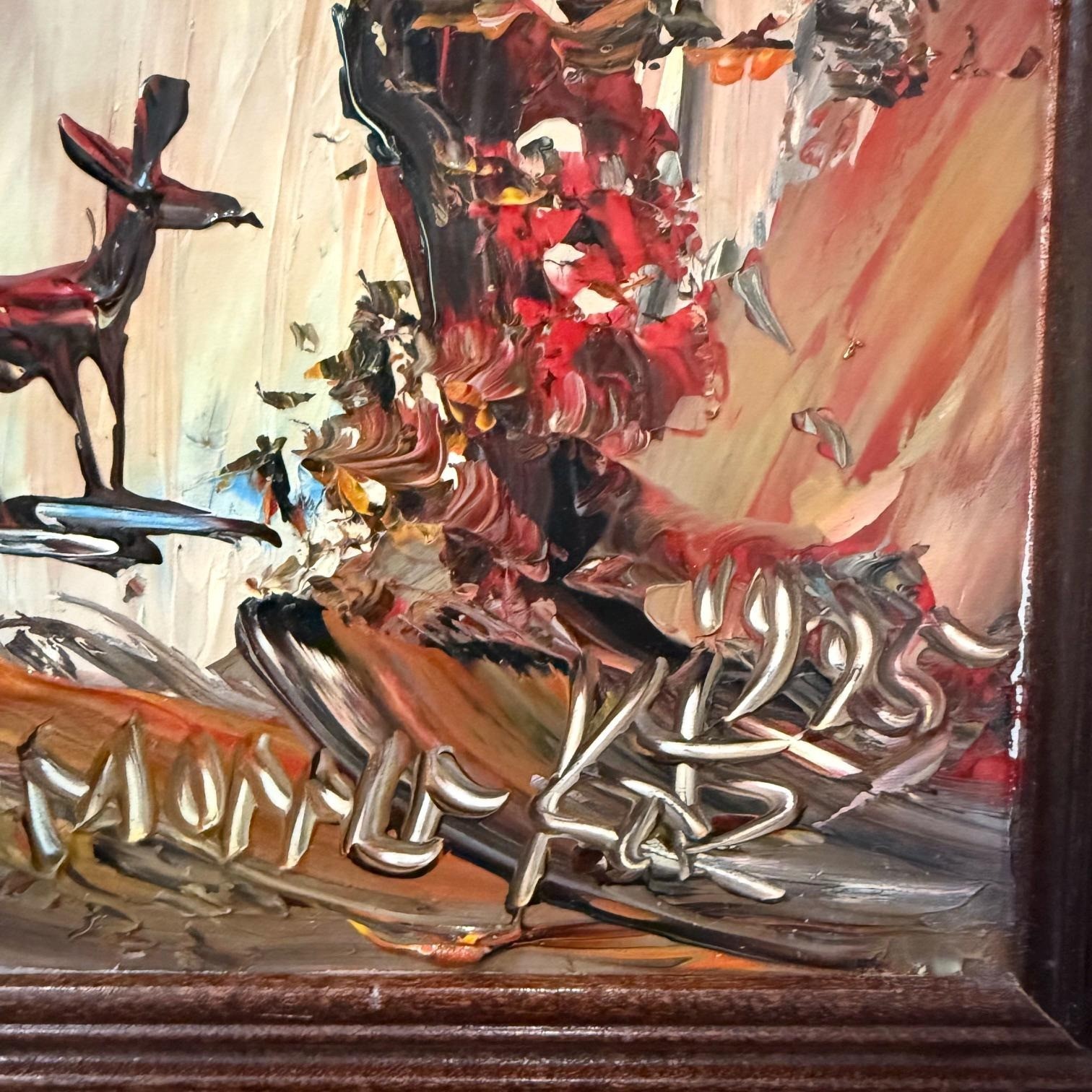 Original Morris Katz Palette Knife Oil Painting
