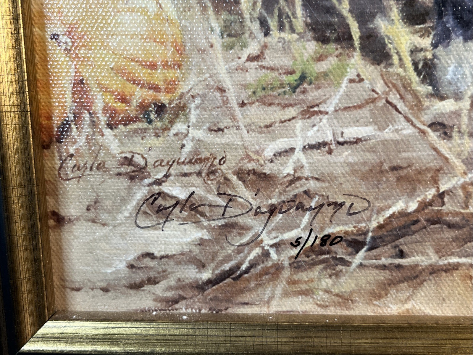Carla D’Aguanno Limited Edition Canvas Print THERE GOES YOUR HAT Signed Framed