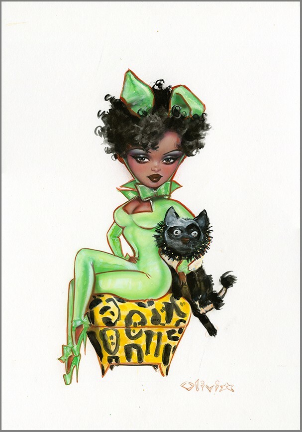 Olivia De Berardinis «Poofie #5» painting. LOOK. Brand NEW! NOT STUDY!
