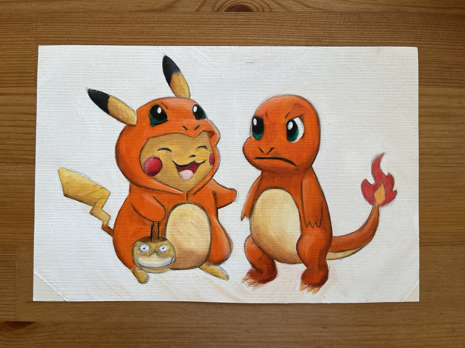 Original Pikachu 1 Painting – Oil Painting in Pokemon Fan art