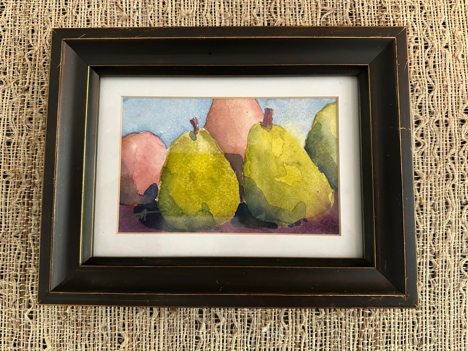 8.5”x6.5” “Pears” #2 Signed Fruit Watercolor Painting By Scott McAllister Art