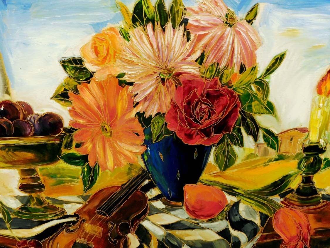 Maya Eventov «Afternoon Serenade» Original Acrylic on Canvas, H.Signed