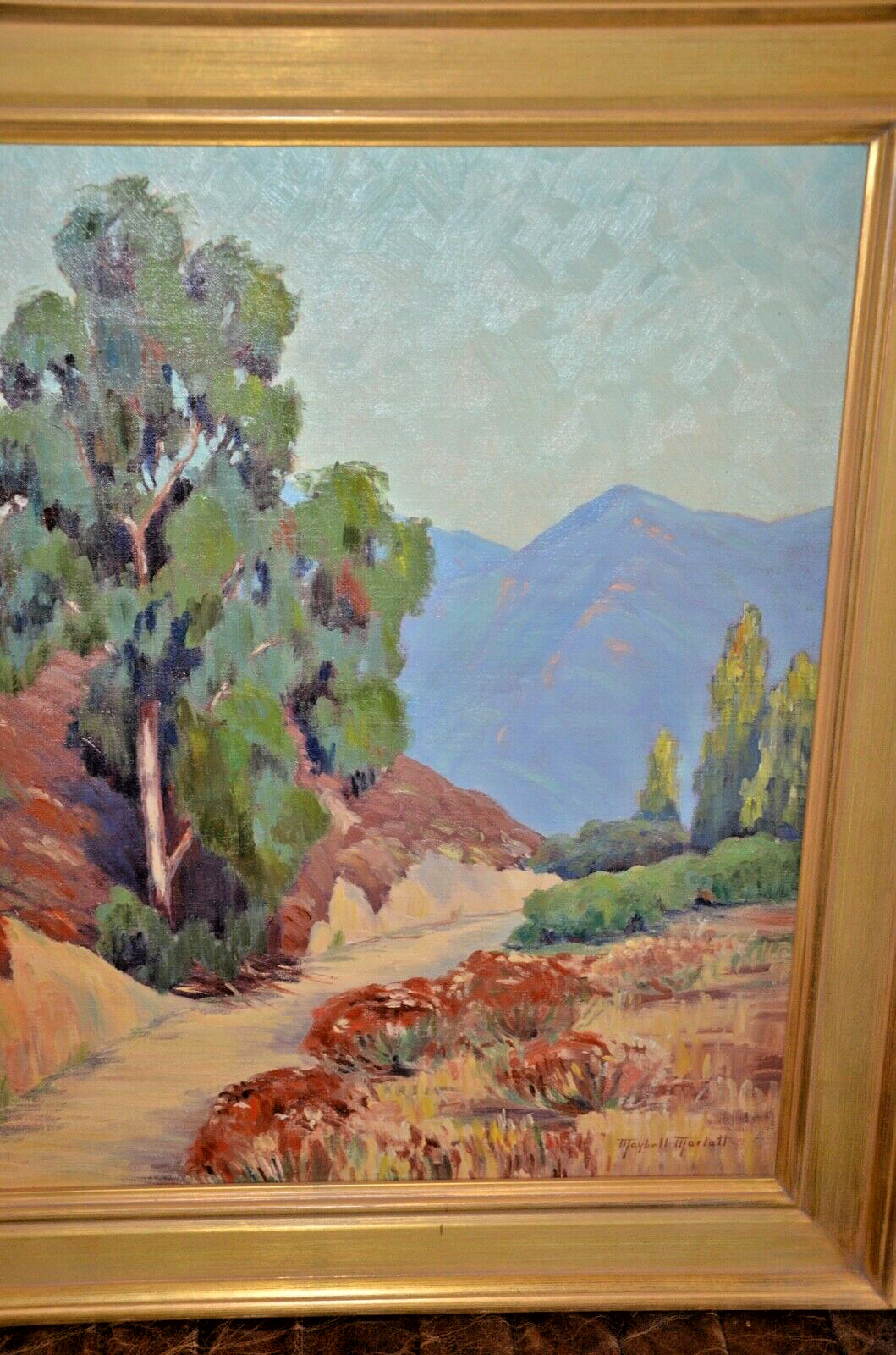 «The Mountain Road» Plein Air California Painting Listed Maybell Marlatt