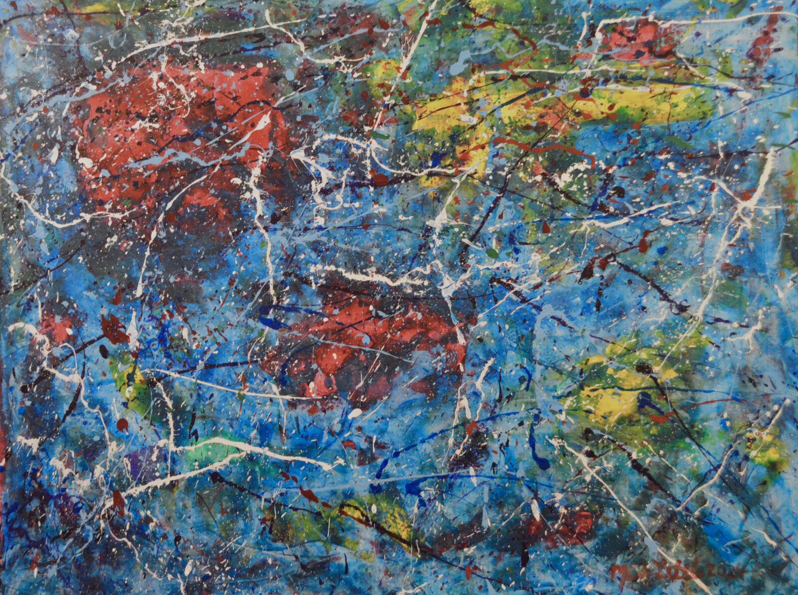 Pollock/Richter style￼ Professional Painting 81” X 62”(6ft 9in)Abstract Modern