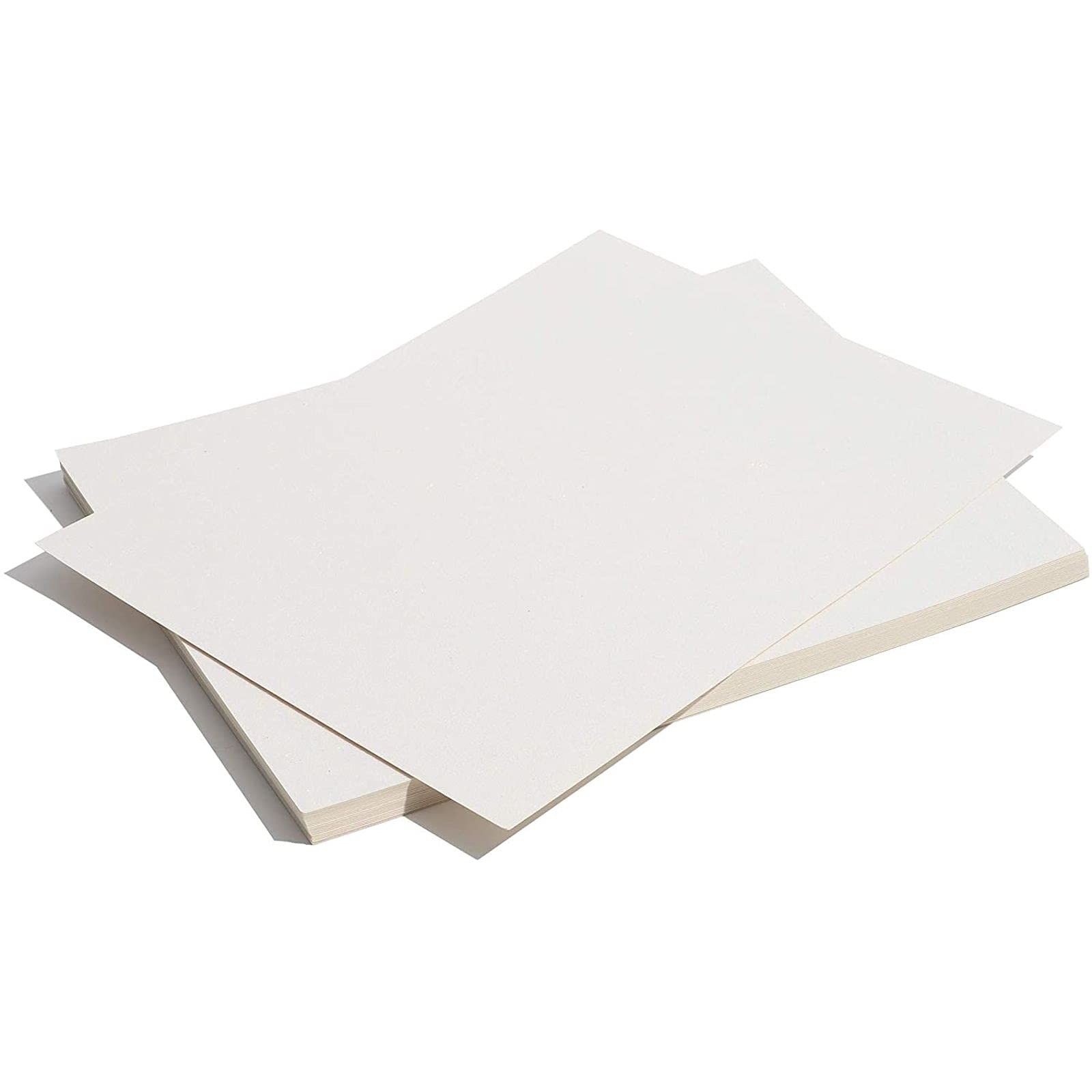 24 Sheets White Glitter Cardboard Paper, 21.6 x 27.9 Inches, for Scrapbooking, DIY Pro…