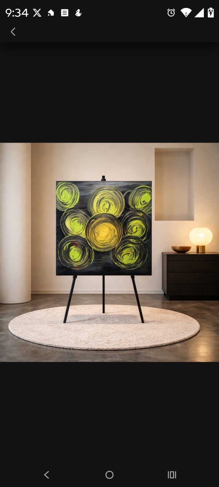 Trey Coppland, Green Light Abstract Acrylic Painting, Medium, 2026 Signed