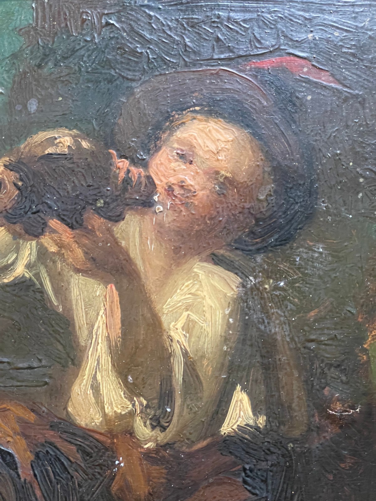 Unidentified Artist / Illegibly Signed (XIX Century) «Rustic Genre Scene»