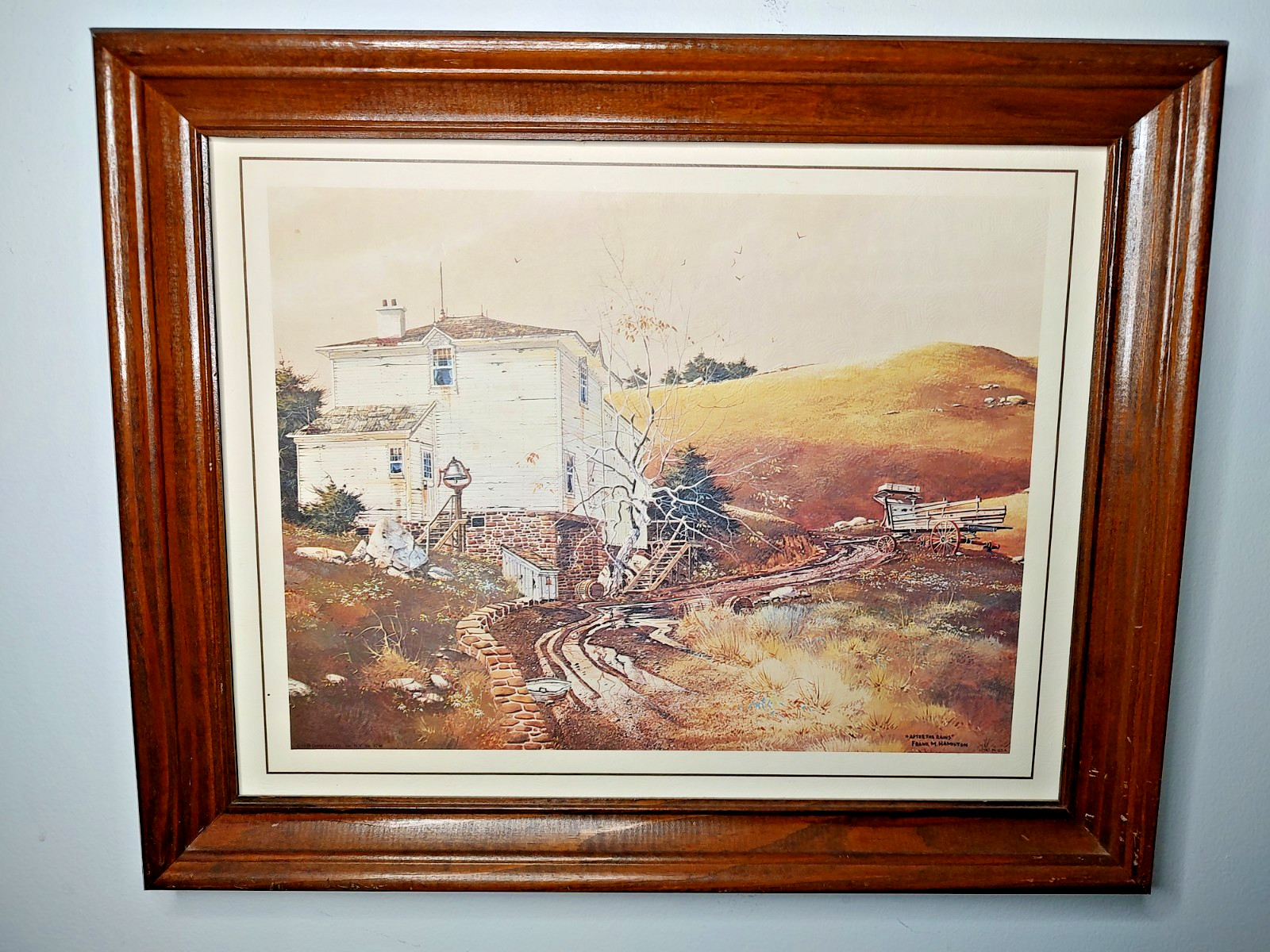Frank M. Hamilton «After the Rains» Framed Lithograph 1970’s