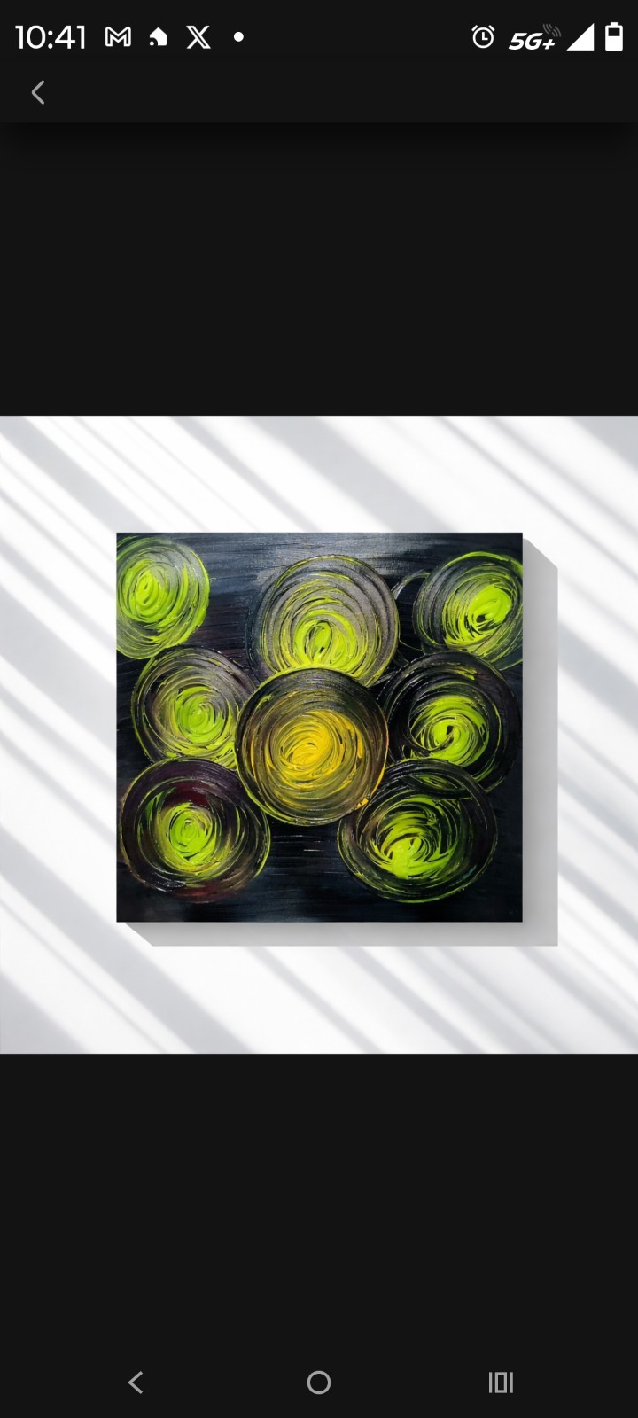 Trey Coppland, Green Light Abstract Acrylic Painting, Medium, 2026 Signed
