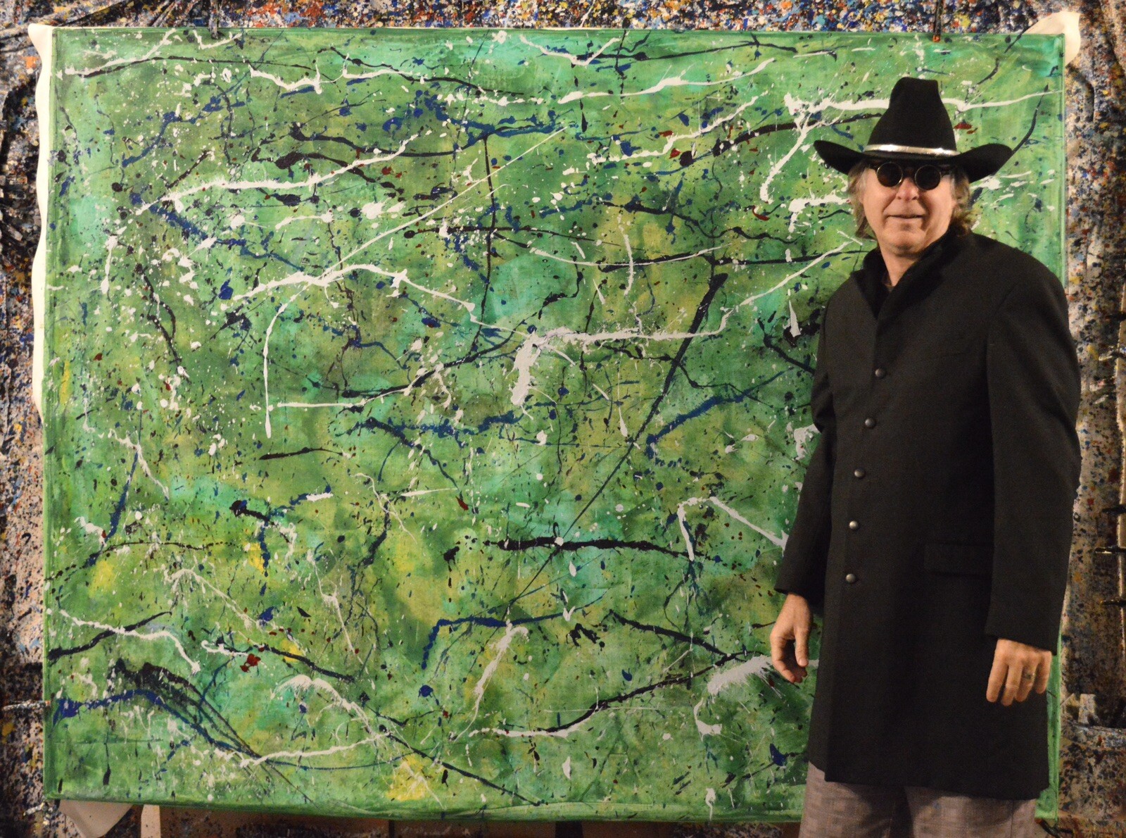 Pollock/Richter style￼ Professional Painting 81” X 62”(6ft 9in)Abstract Modern