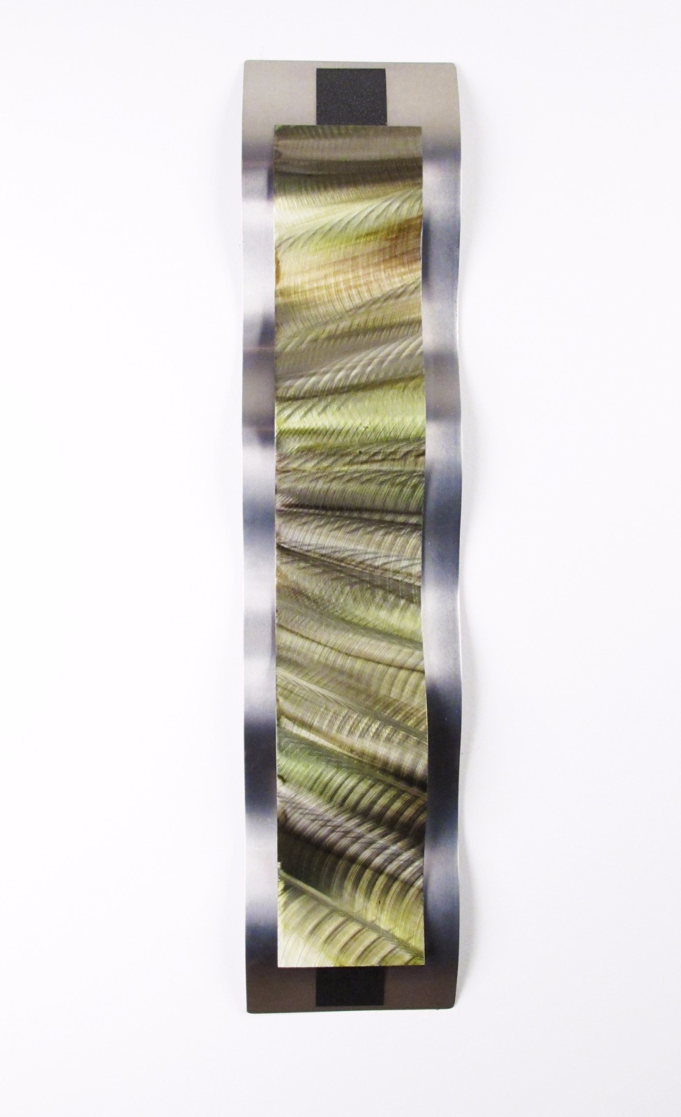 Modern Abstract Metal Wall Sculpture Art Earthtone Green Painting Home Decor New