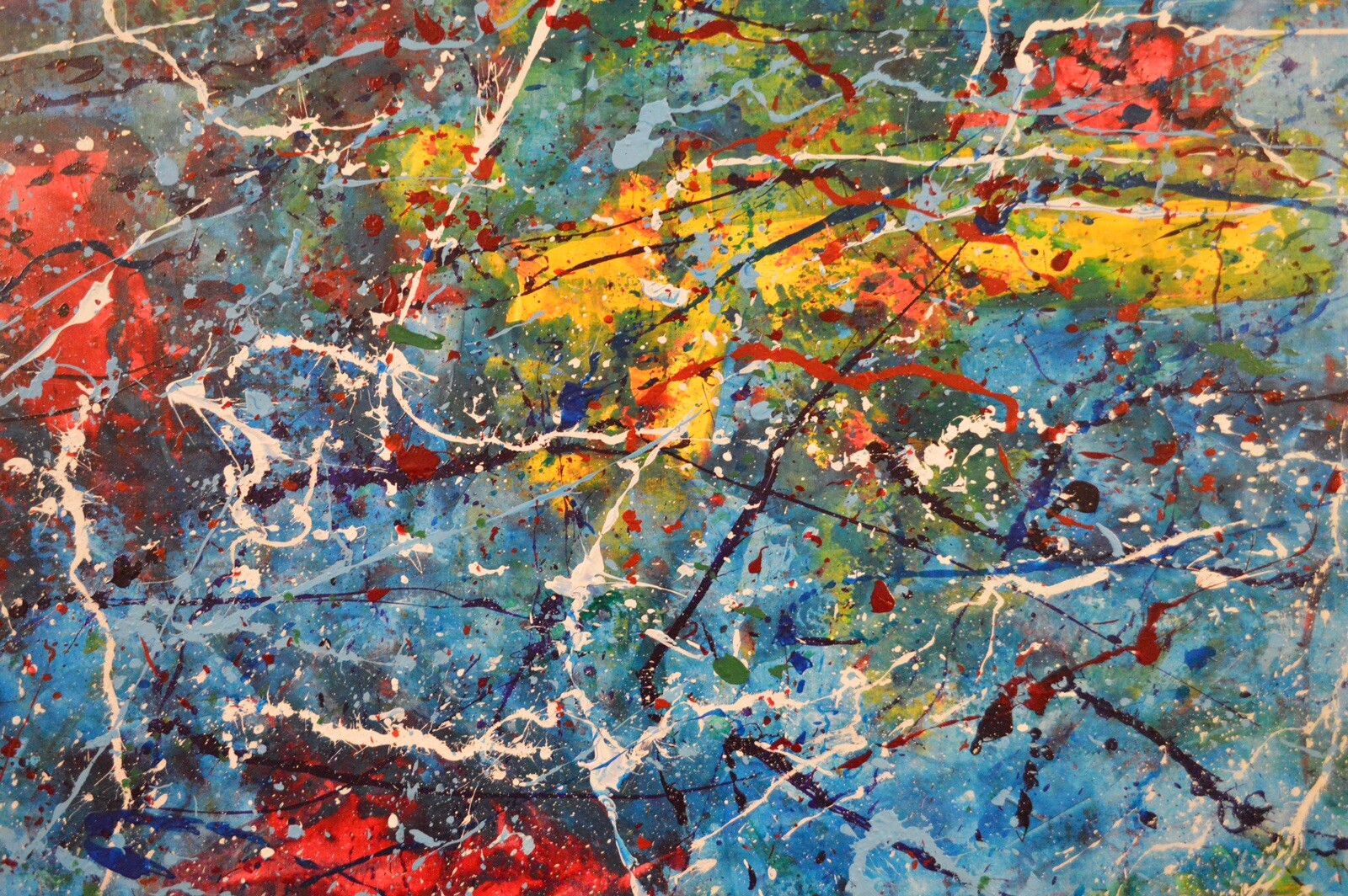 Pollock/Richter style￼ Professional Painting 81” X 62”(6ft 9in)Abstract Modern
