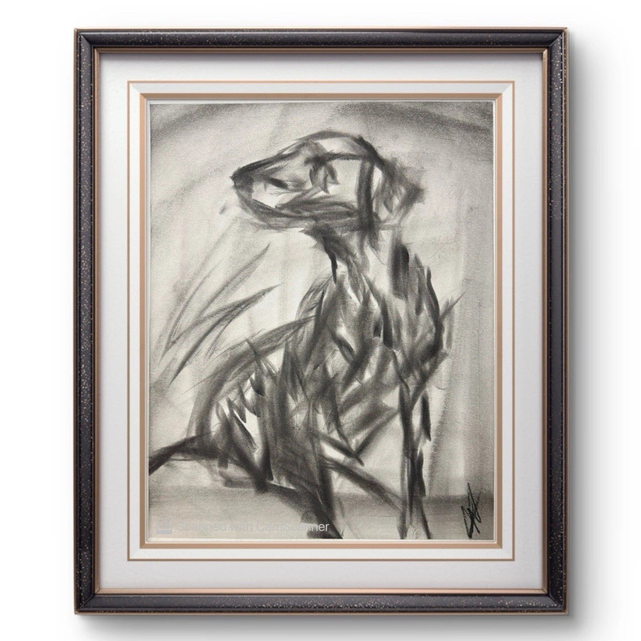 Dog Profile 11×14 Pastel on Paper Animal Portrait Art