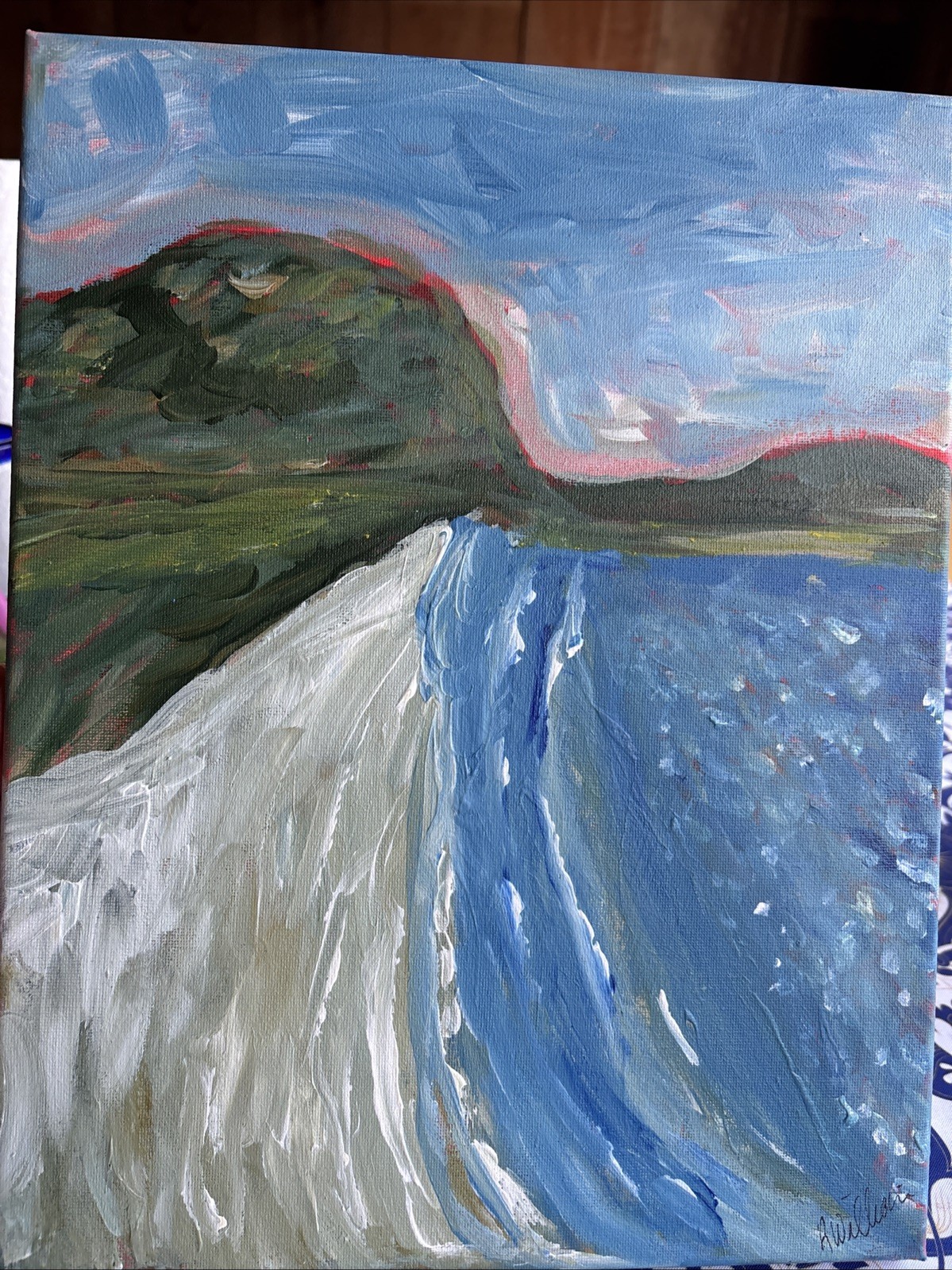 Landscape Impression paint Сanvas wall art signed 11×14 Original Brand New