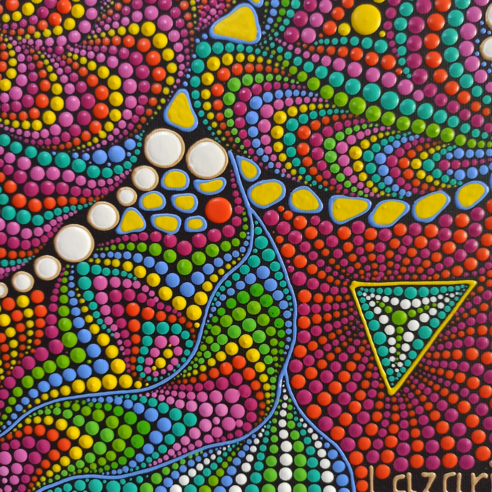 Original Abstract art Psychedelic Trippy artwork Sacred Geometry Art Eclectic