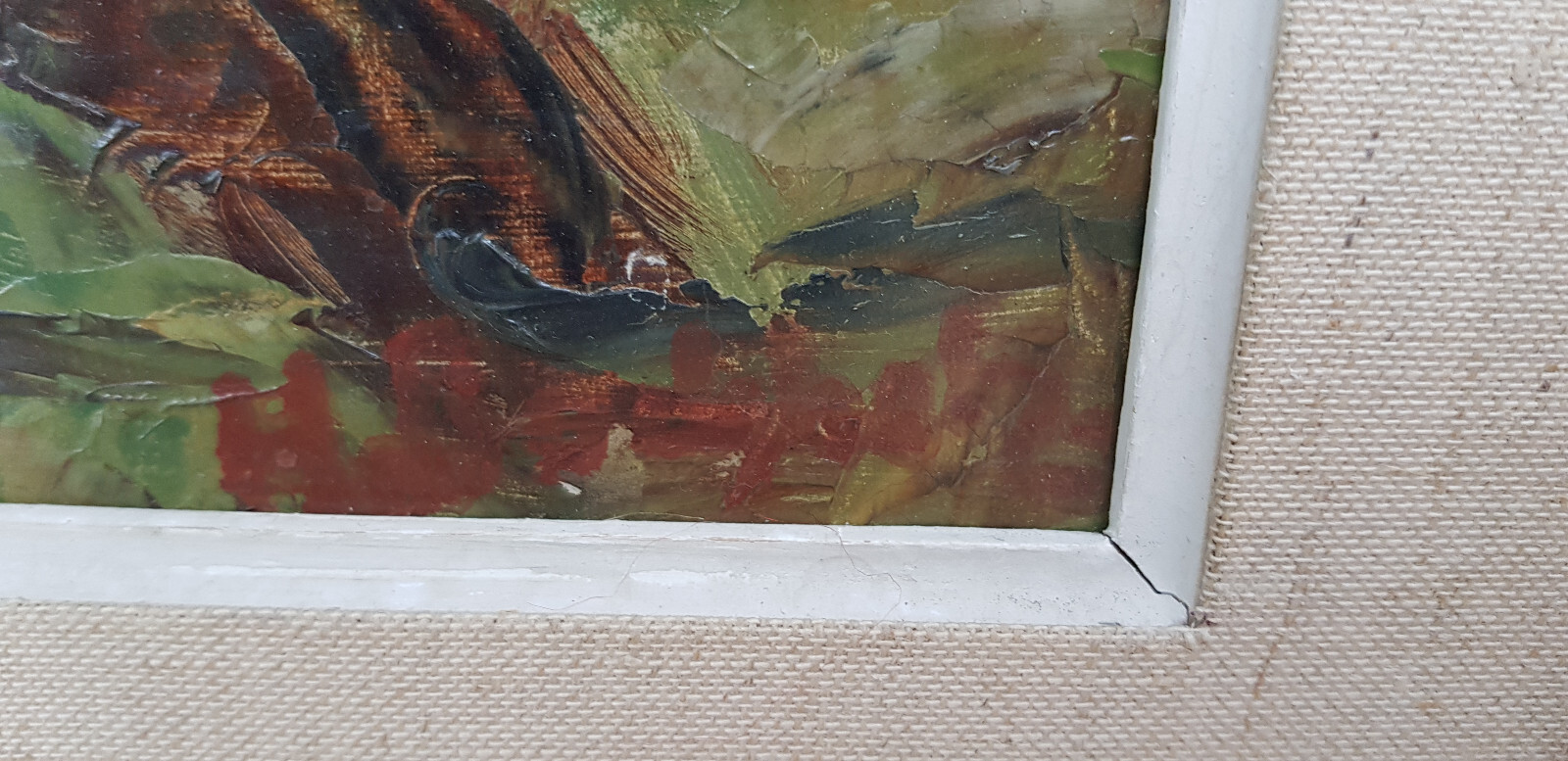 Abstract oil painting artwork with frame picture painting oil painting forest