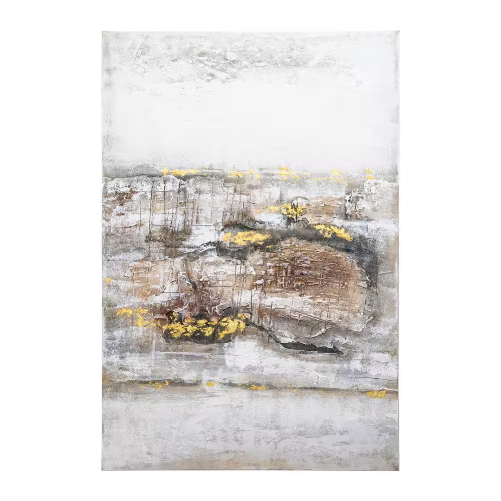 «Briskly» Unframed Handpainted Abstract Wall Art 60 In. X 40 In.