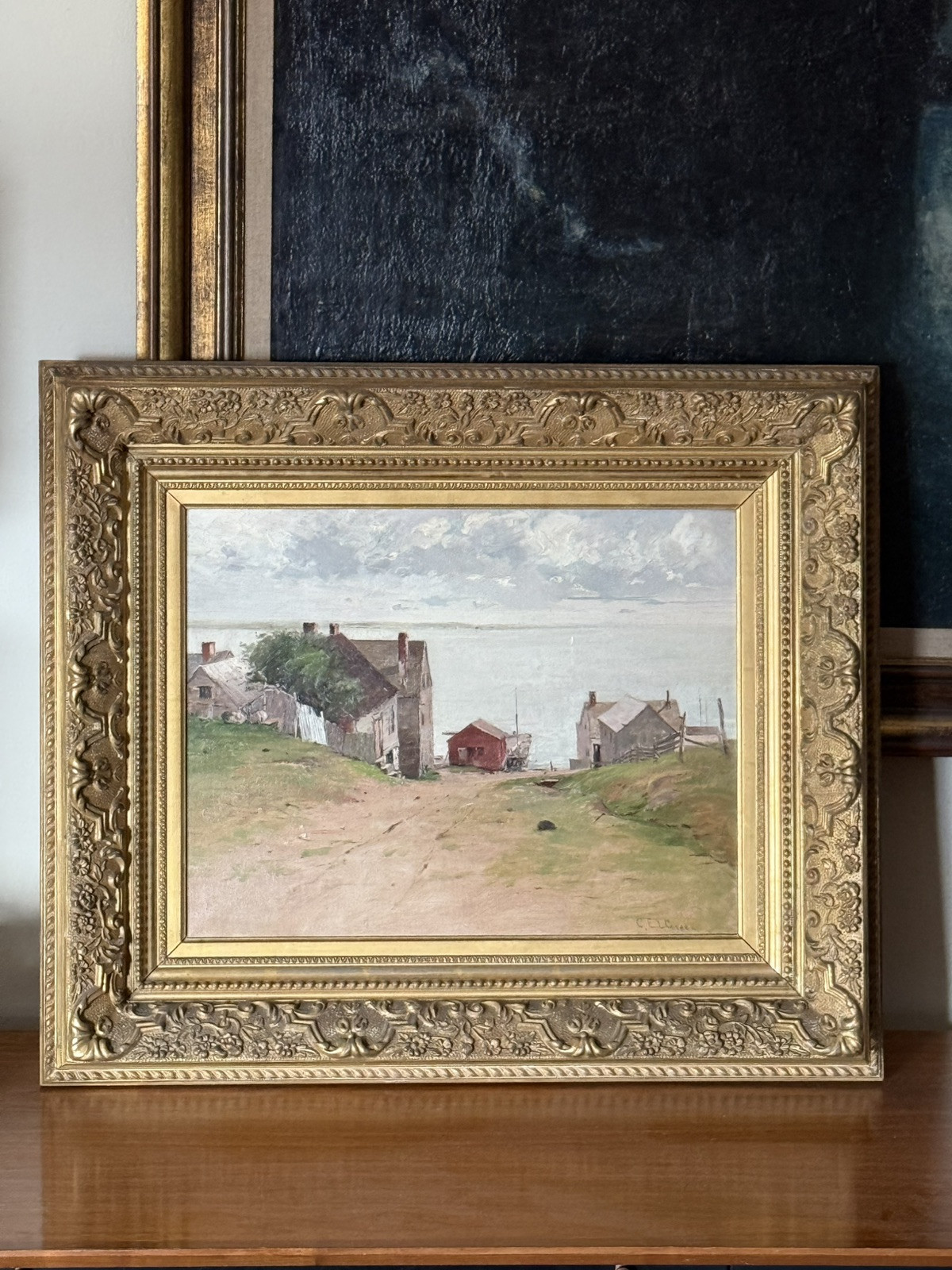 Charles E. L. Green American Massachusetts Boston Coastal Fishing Village