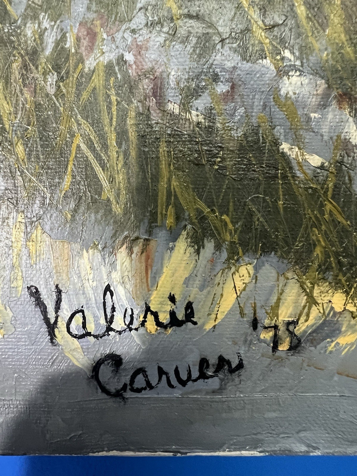 Coastal Beach Oil Painting Signed Valerie Carver Seagulls Boat Canvas Art”