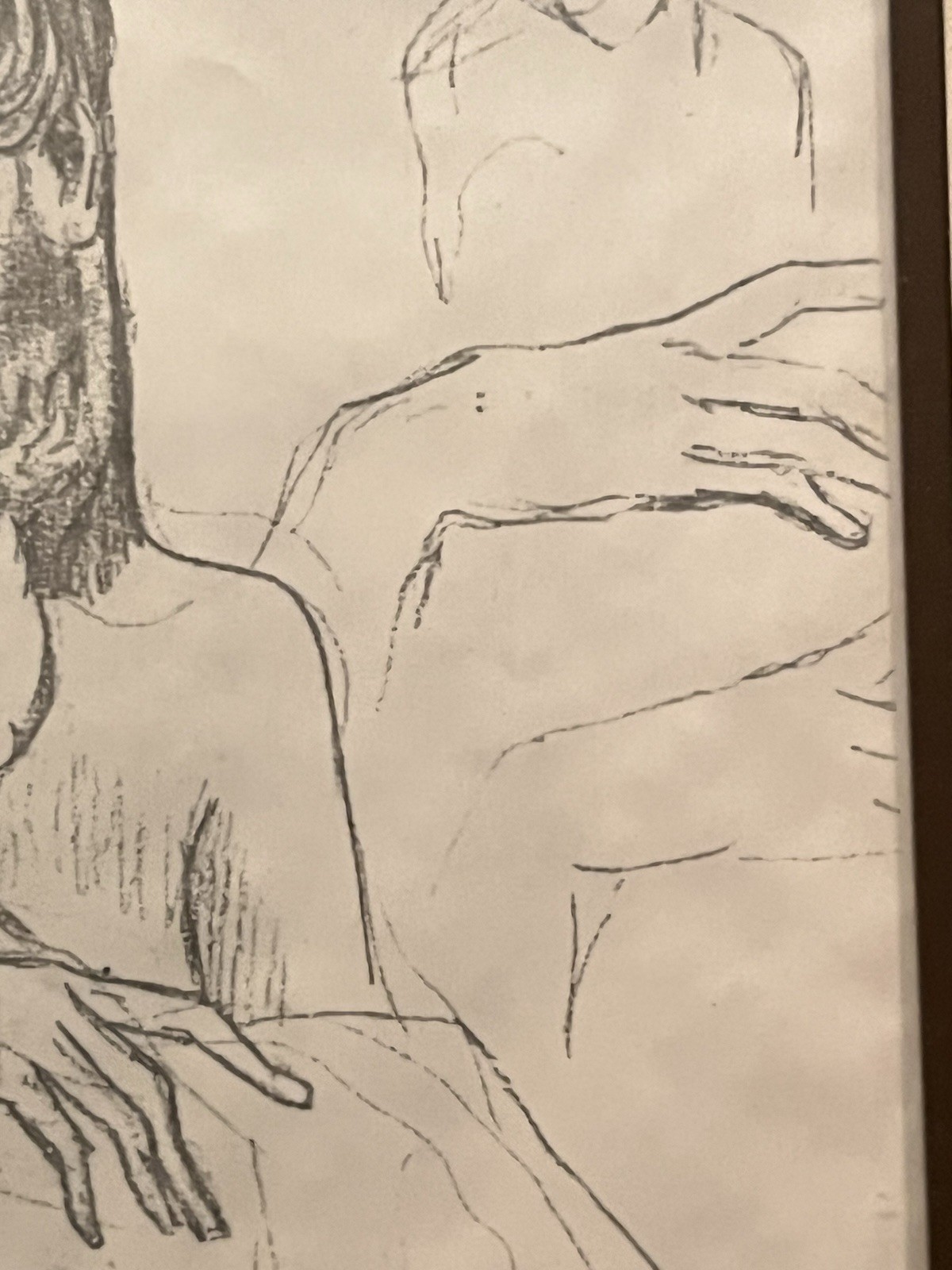 Mother Child Studies Right Hand Framed Pencil Sketch Pablo Picasso Art Portrait