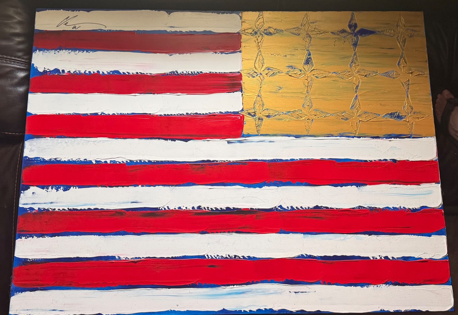 Vincent Golshani Painting ( Heroes ), 2021 signed, acrylic on canvas 36×48