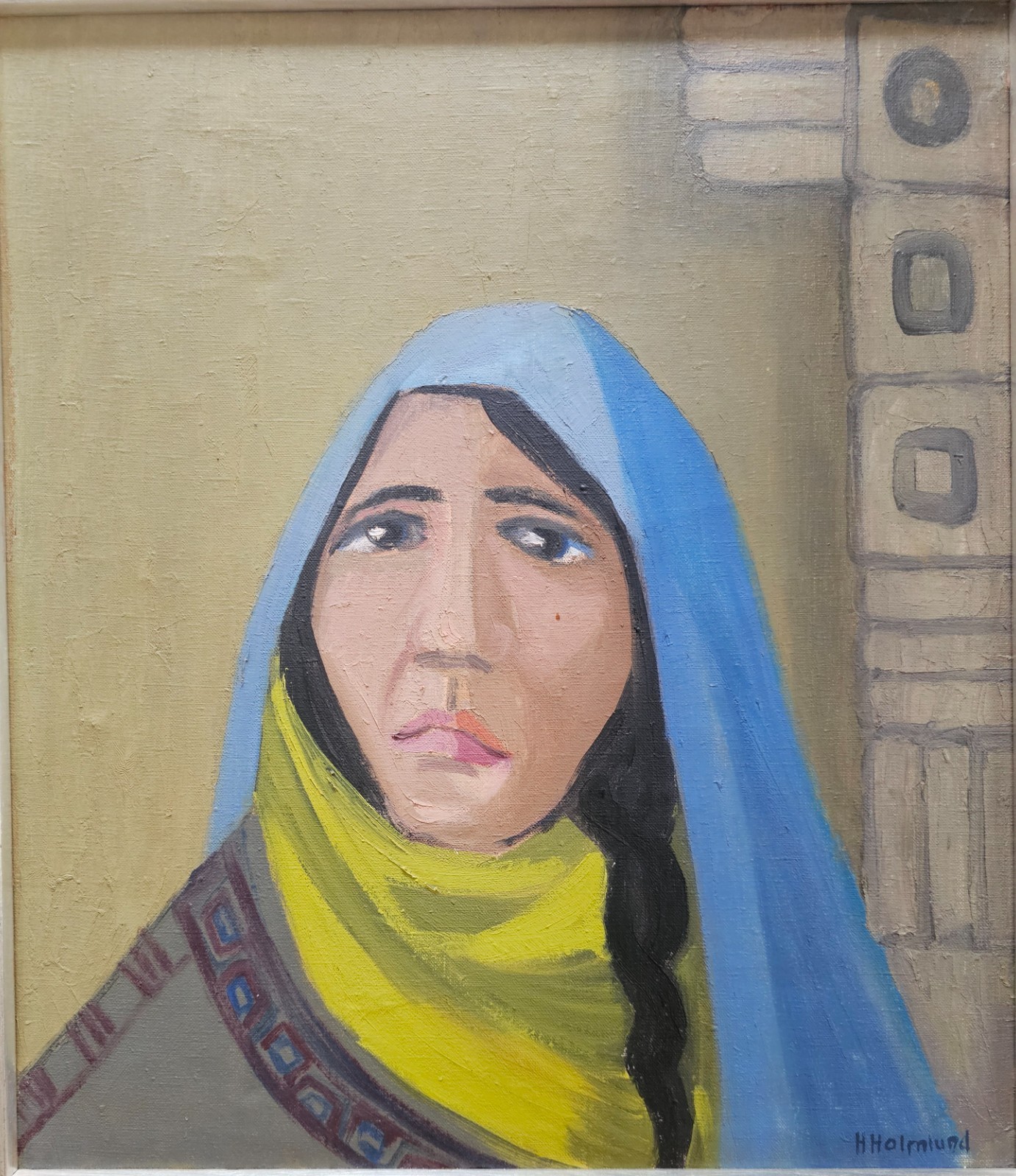 SCANDINAVIAN VINTAGE EXPRESSIONIST PAINTING SWEDISH ART SIGNED HELGE HOLMLUND