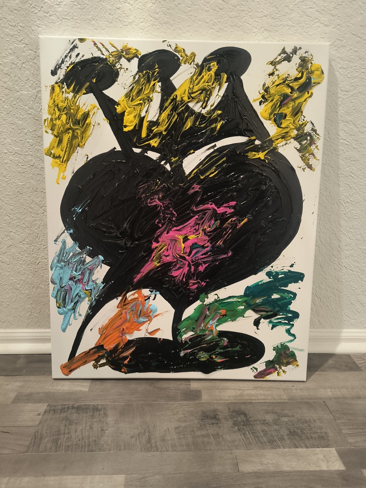 Trey Coppland, Cry 4 Me! Abstract Acrylic Painting, 24+30 in, 2026, Signed