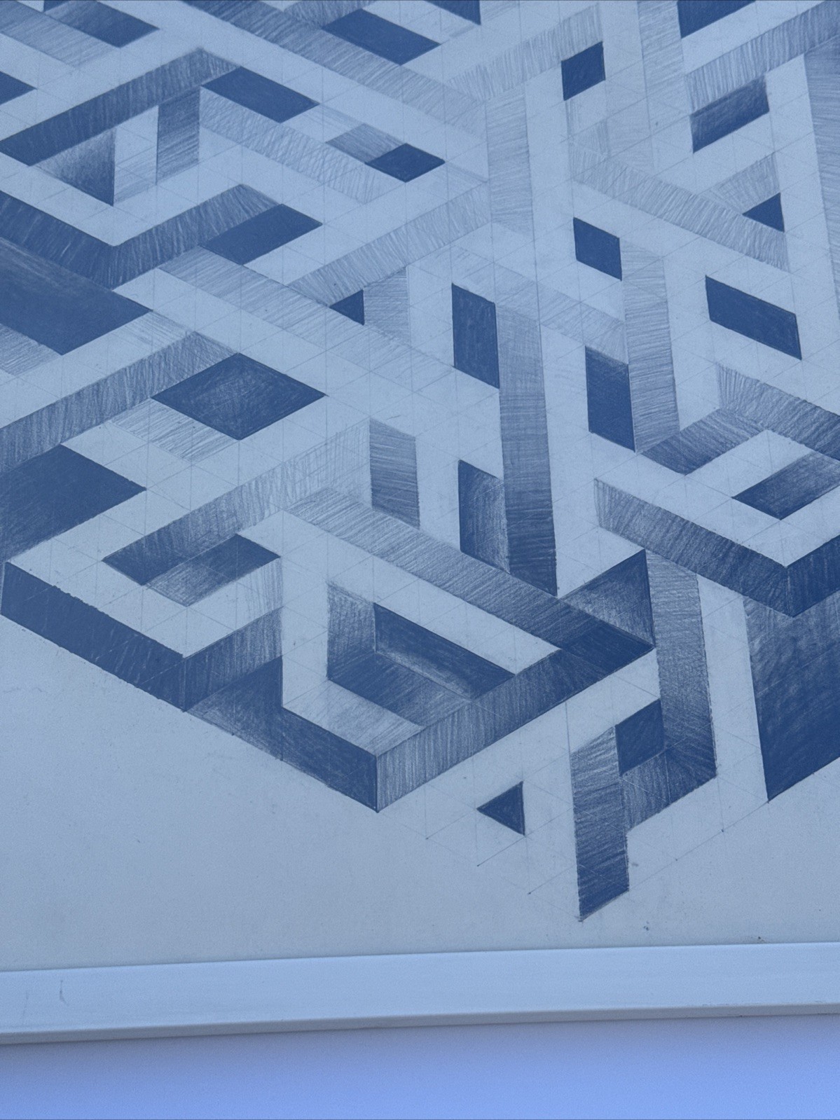 ABSTRACT DRAWING 1970 PROFESSOR LUBENSKY POP MODERNIST CHICAGO KANSAS GEOMETRIC