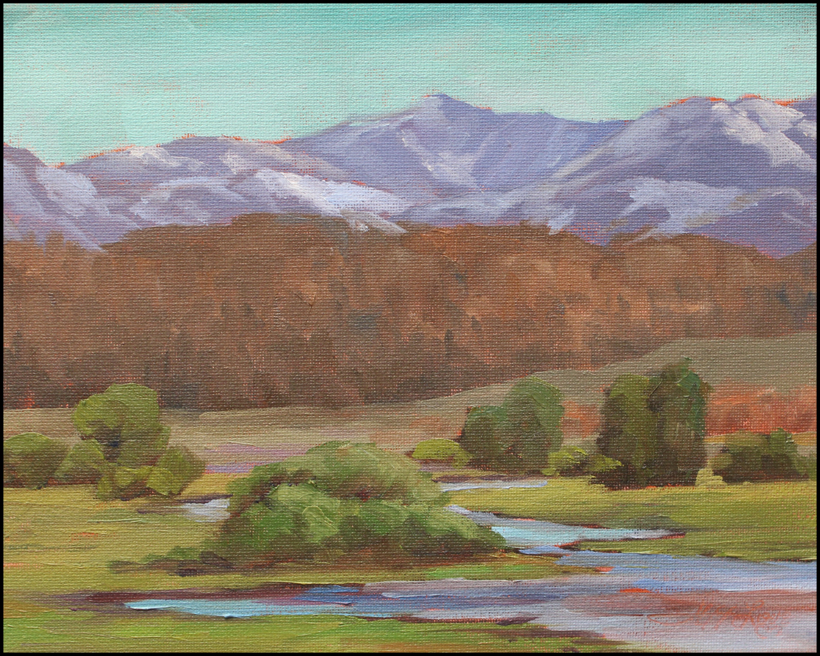 Jeff Love Art Original Oil Painting Yellowstone National Park Mountain Landscape