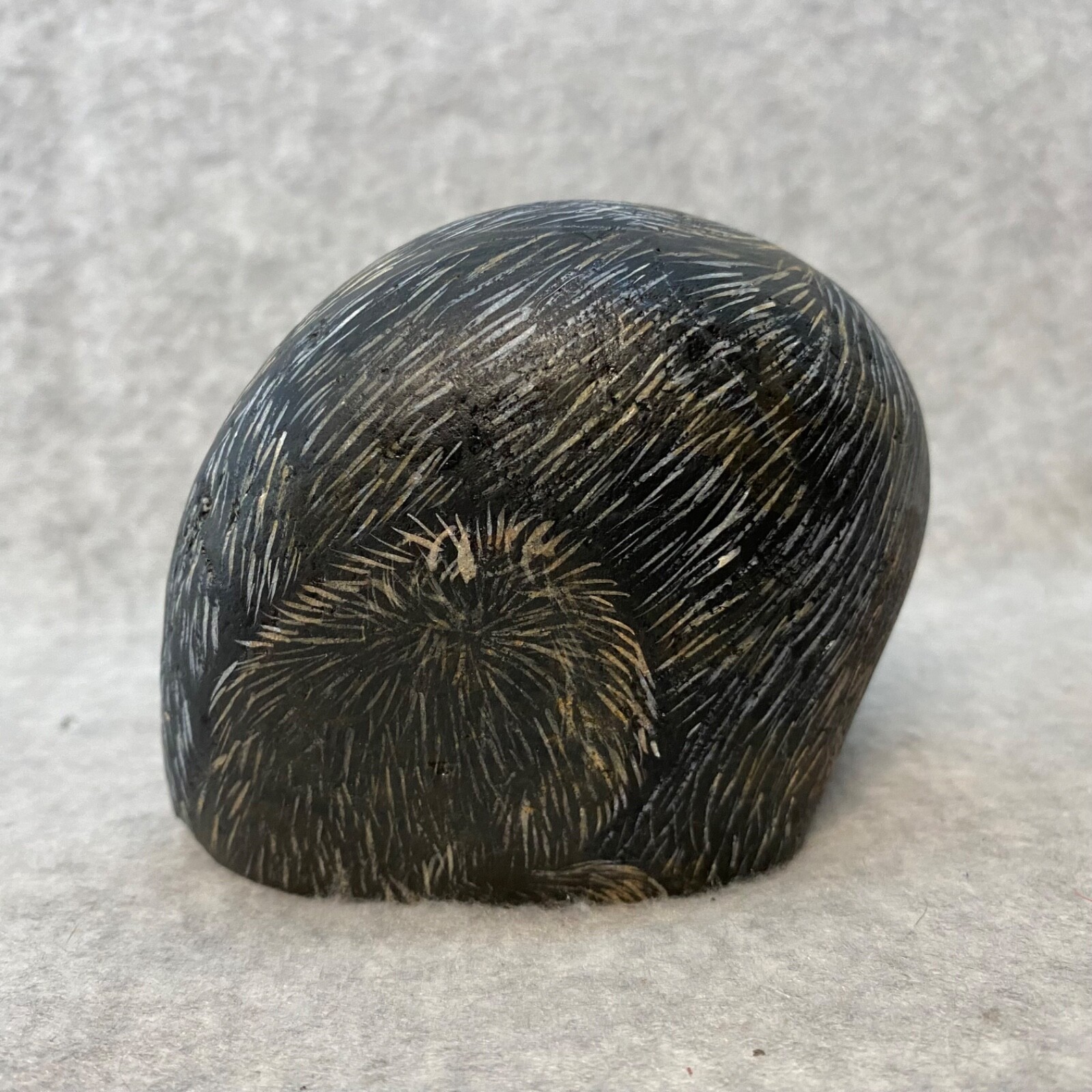 Realistic Handpainted Decorative Pet Rock Raccoon Natural Rock Stone Signed Teri