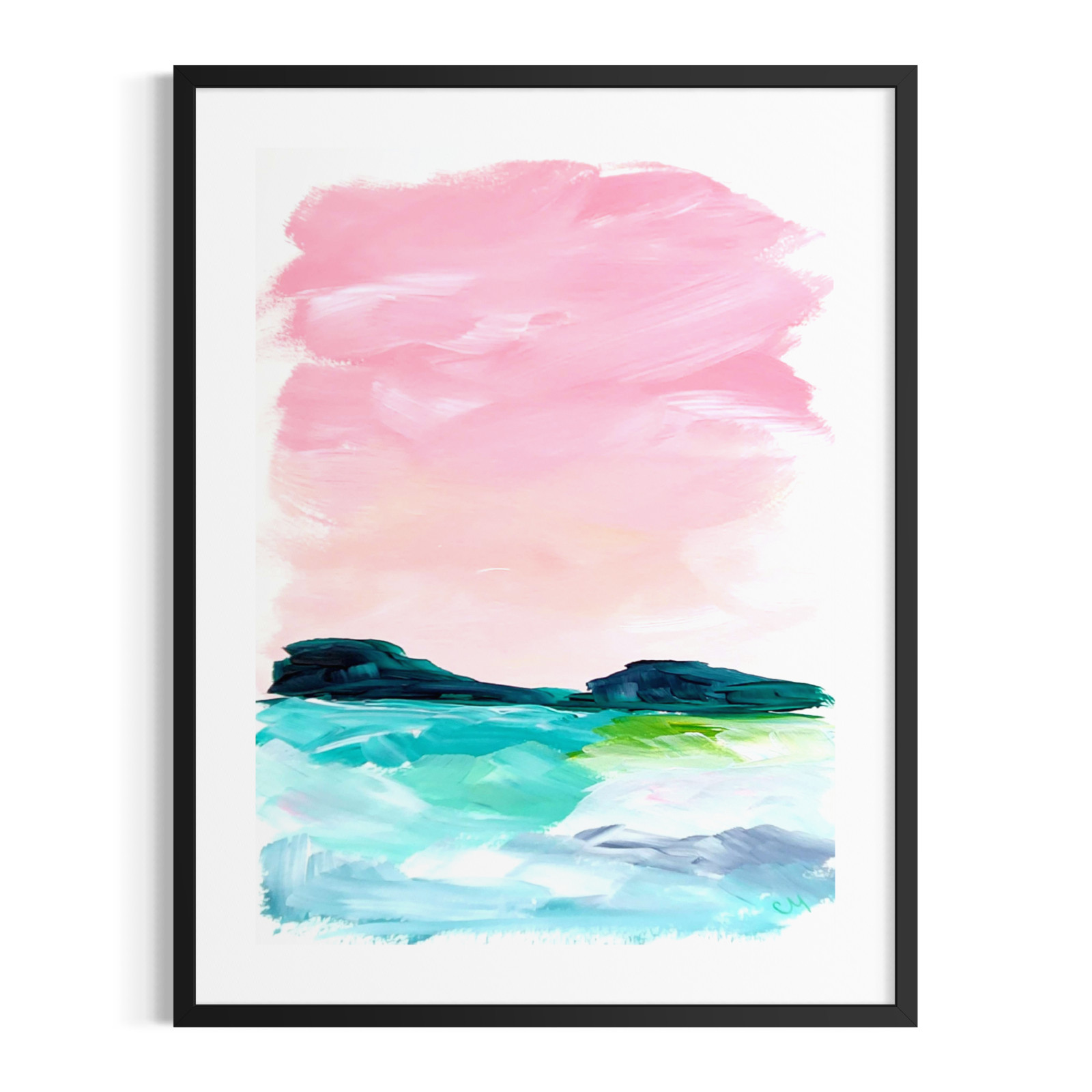 Original Acrylic 9×12 LandscapeAbstract Painting Multicolor Home Decor Wall Art