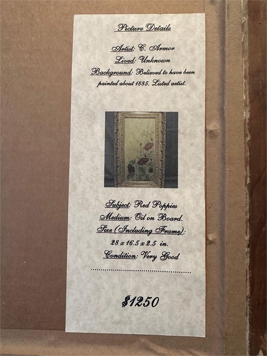Antique Charles Armor Framed Original Painting