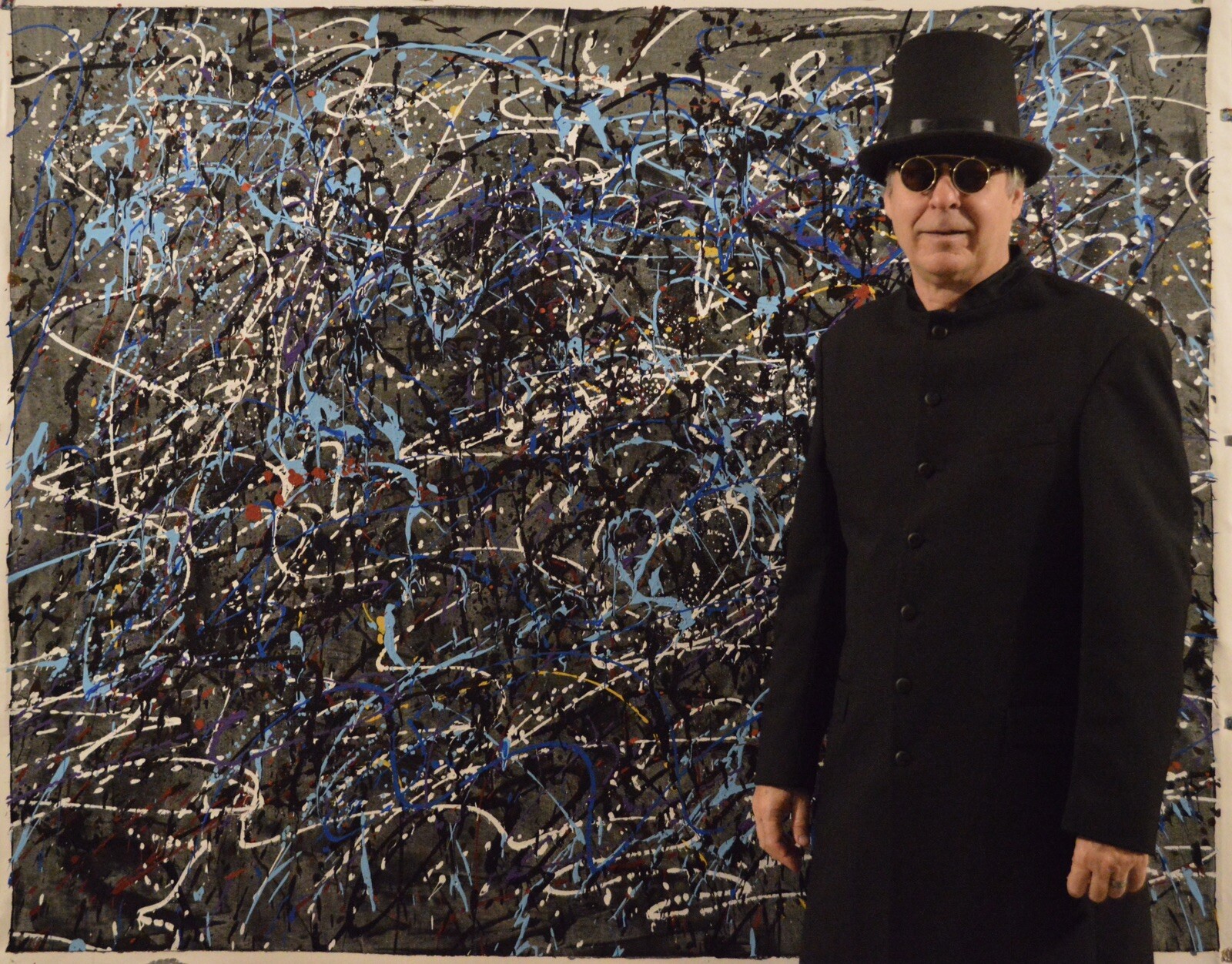 Jackson Pollock inspired ￼Painting, 72” X 56” Acrylic, Abstract, POP Art, Modern