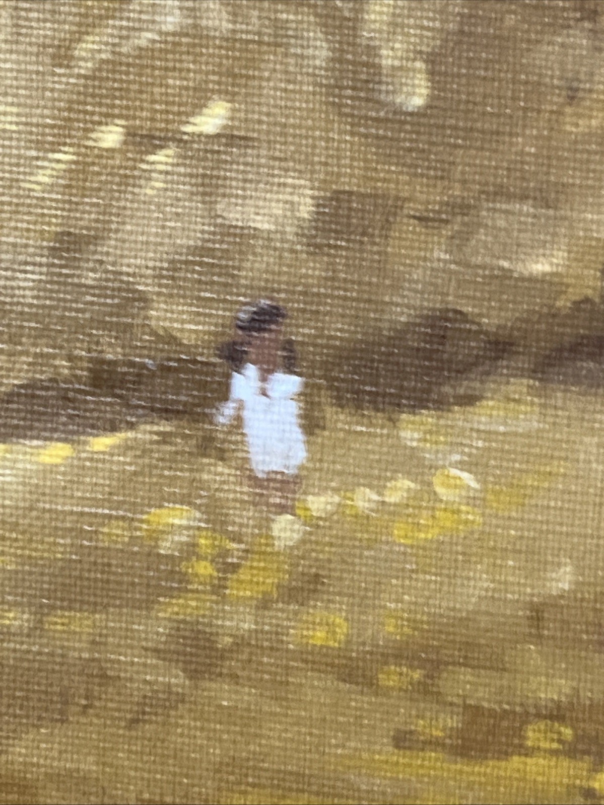 Original Oil Painting on Canvas Impressionist Landscape w/Two Figures
