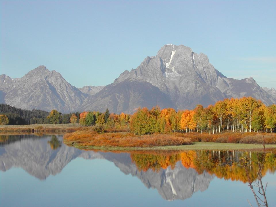 perfact handpainted oil painting»Grand Teton National Park Wyoming Lake» @NO3035