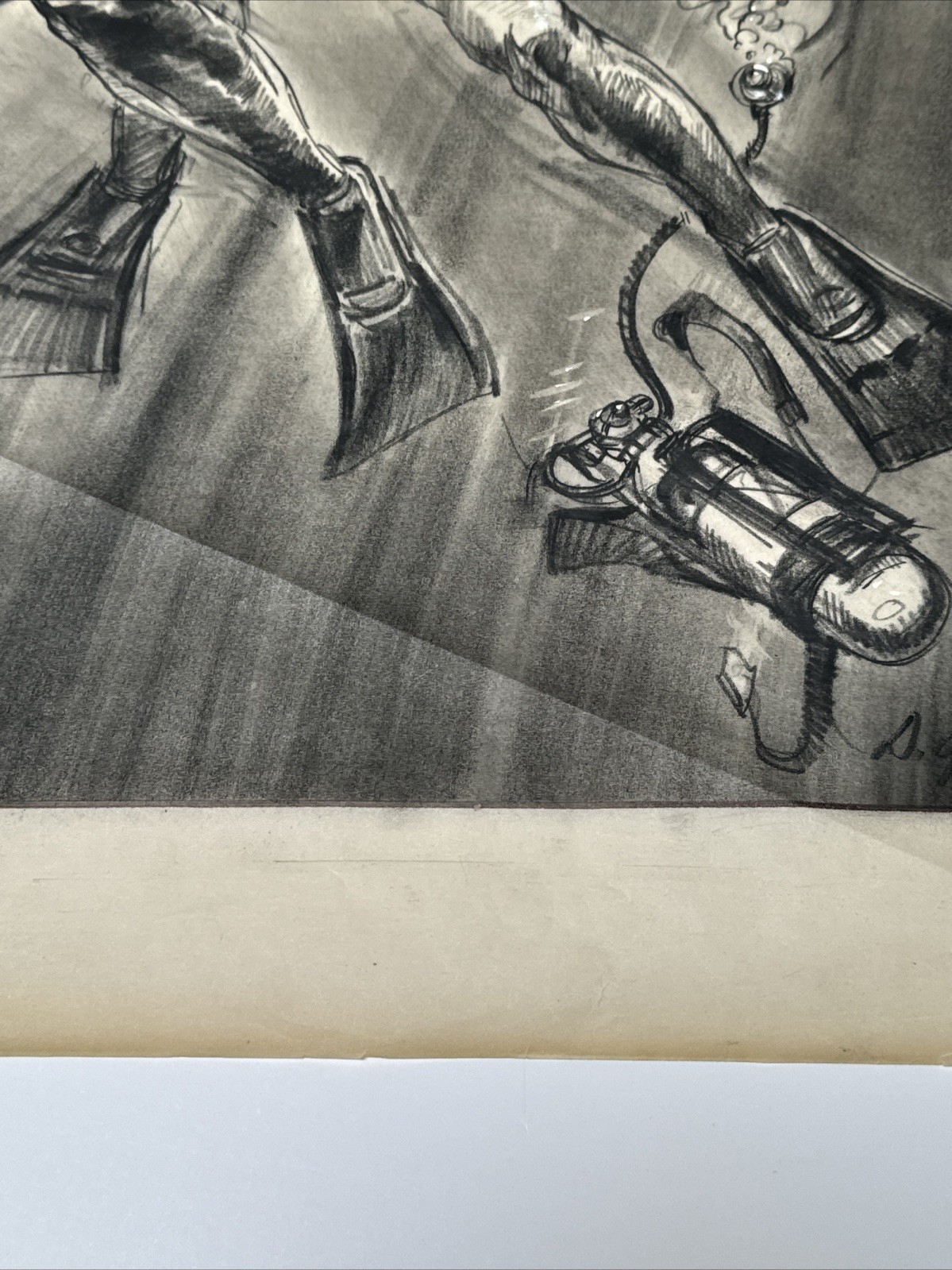 DAN GOOZEE DRAWING PAINTING STUDY ILLUSTRATION FAMOUS SCUBA DIVERS UNDER THE SEA