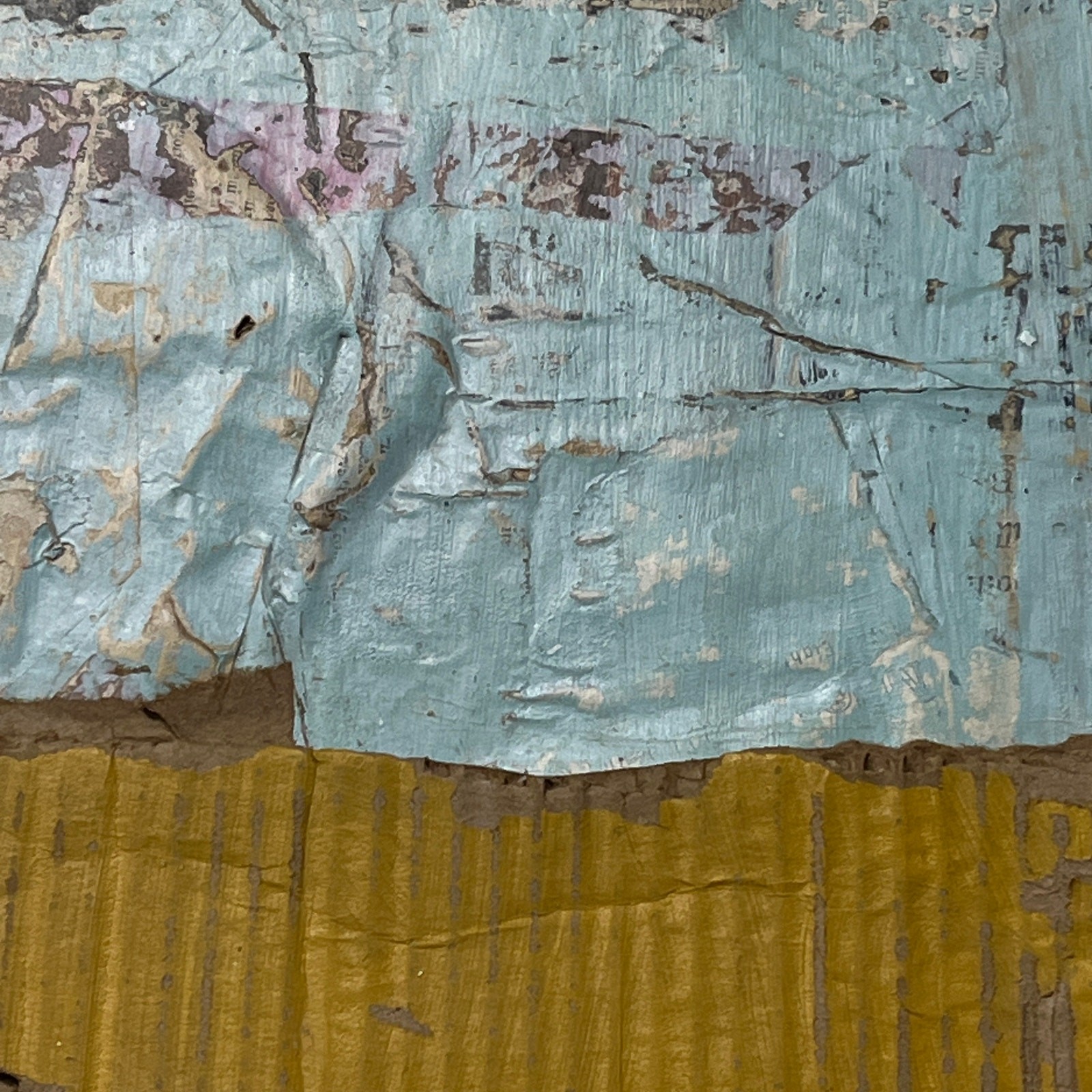 Original Mixed Media Modern Art Collage Painting on Canvas 12×16 «Embox»