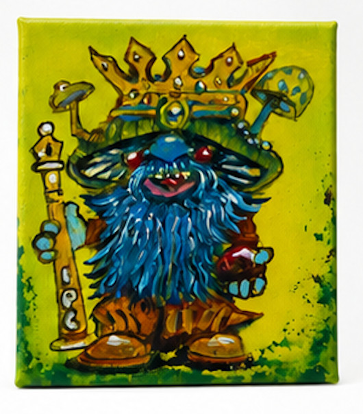 Murs Incredible Poetic Crown Painting 5×7 Original Hip Hop Yokai Art MATSUU