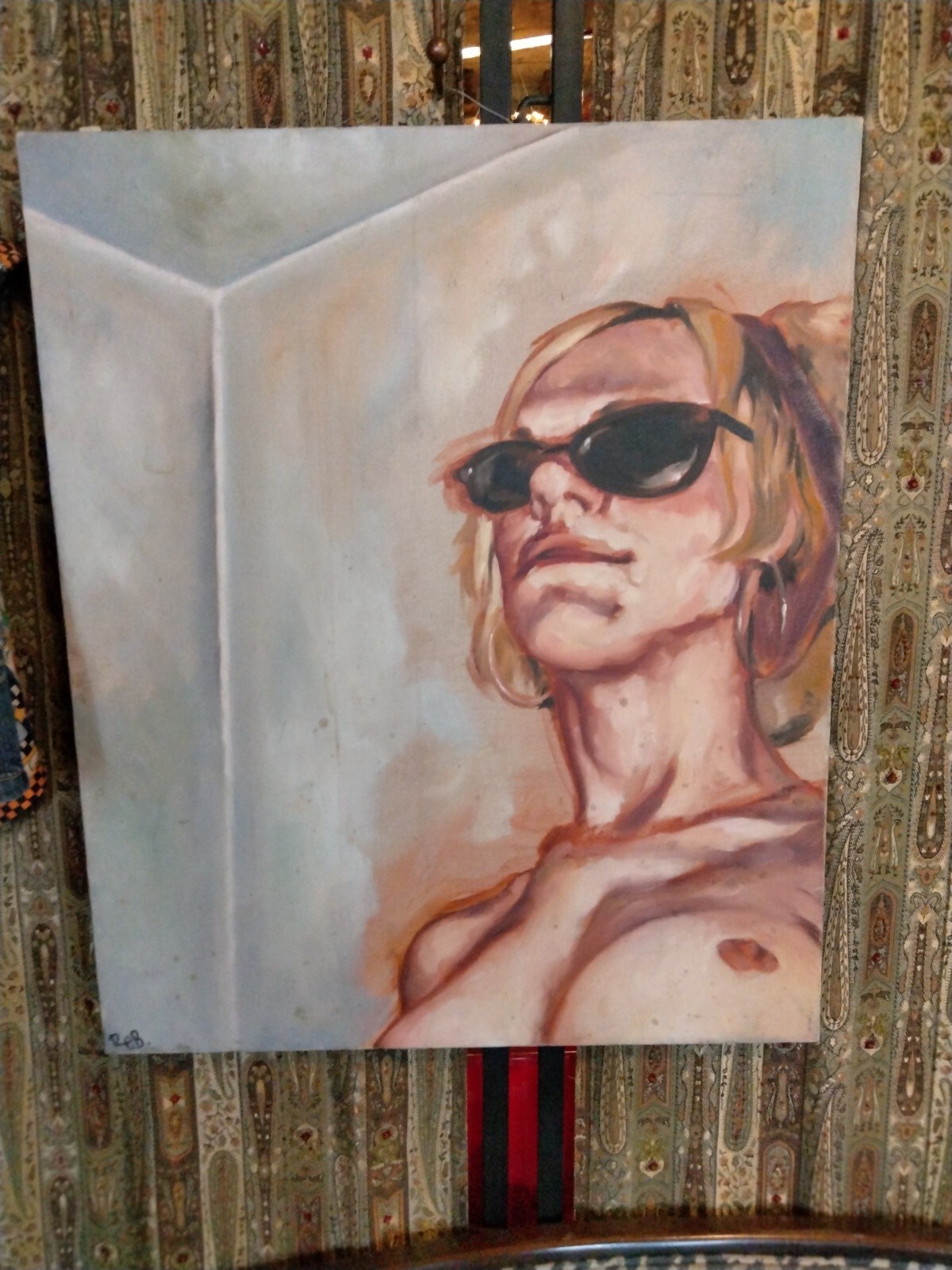 Vintage Unknown Artist Nude Female Painting 24 x20
