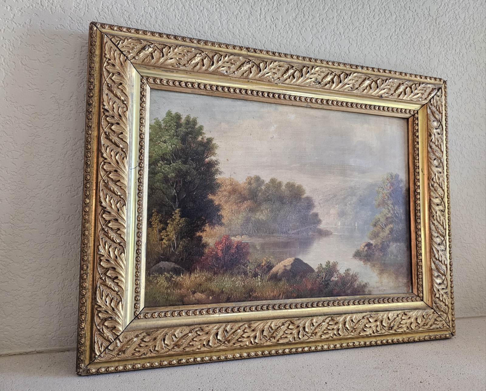 19th Century Scottish Romantic Landscape by John Crawford Wintour Framed
