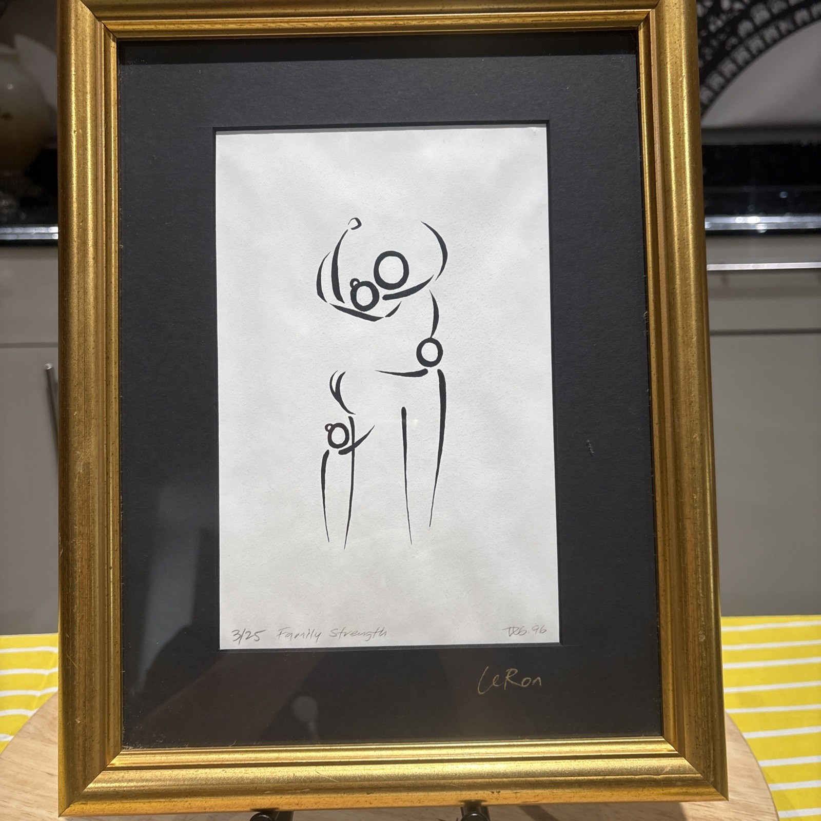 Minimalist Ink By Artist Leron “ Family Strength” Limited Edition Print #3/25