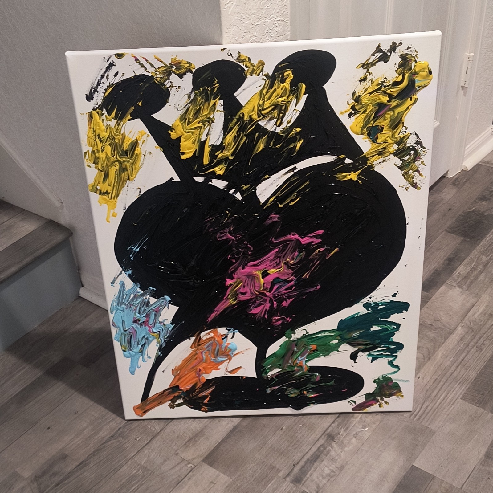 Trey Coppland, Cry 4 Me! Abstract Acrylic Painting, 24+30 in, 2026, Signed