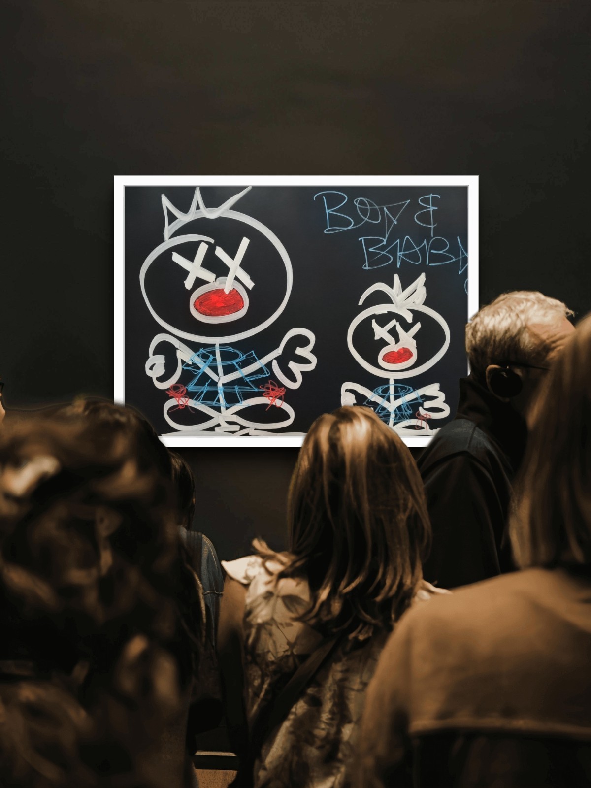 Trey Coppland, Boy n Baby Contemporary Graffiti Painting,20+30 inch, signed