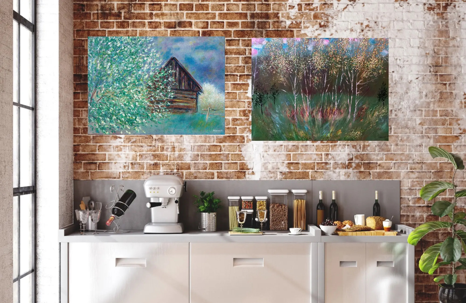 Bird-Cherry Tree in Bloom | Oil on Canvas | Painting
