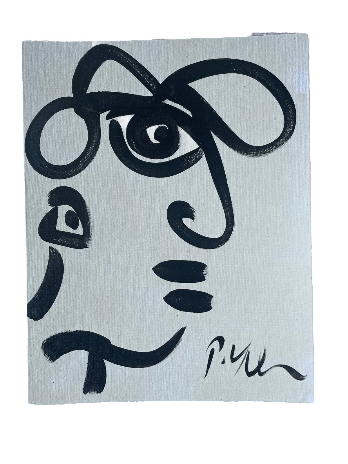 Peter Robert Keil Acrylic Painting Abstract Cardboard 14+11 Inches