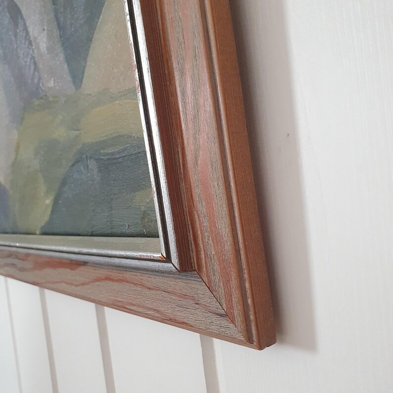 Allan Erwö 1950s Vintage Swedish Mid Century Oil Painting Original Canvas Art